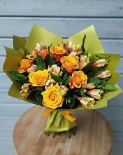 Букет цветов из:  Альстромерии и Розы в Серноводском
