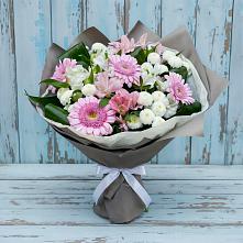 Букет цветов из:  Герберы, Альстромерии и Хризантемы #REPLACE_PRED# Серноводском