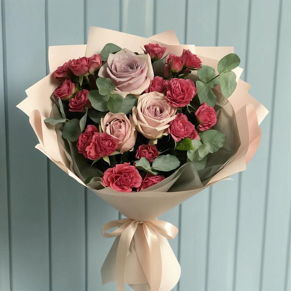 Букет цветов из: Гвоздики и Розы в Серноводском