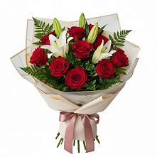 Букет цветов из:  Лилии и Розы в Серноводском