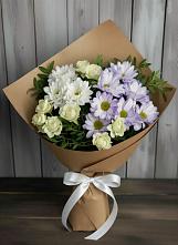 Букет цветов из:  Хризантемы и Розы в Серноводском