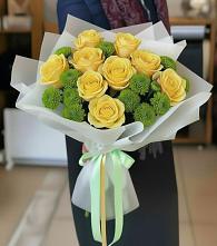 Букет цветов из:  Хризантемы и Розы в Серноводском