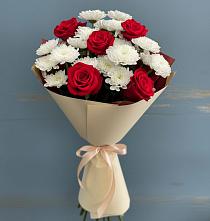 Букет цветов из:  Розы и Хризантемы #REPLACE_PRED# Серноводском