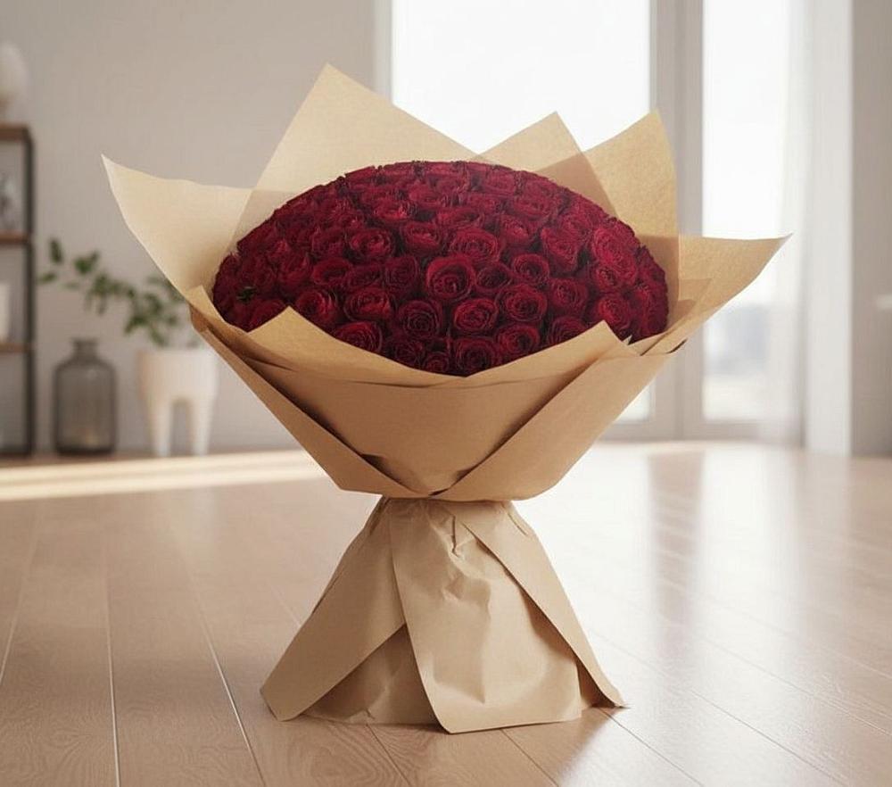 Букет 101 Красная роза в Серноводском