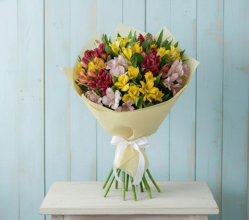 Букет цветов из: Альстромерии в Серноводском