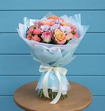 Букет цветов из:  Хризантемы и Розы #REPLACE_PRED# Серноводском